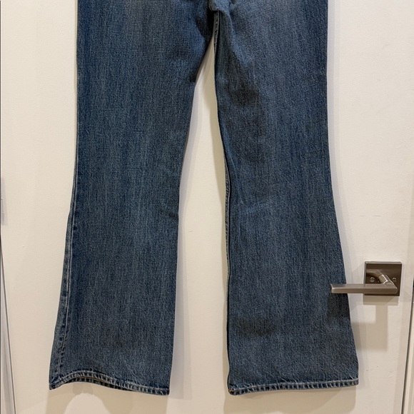 Denim Forum The Marlene 60’s High Flare Jeans in Classic Blue, Sz 25/30L - Picture 9 of 12